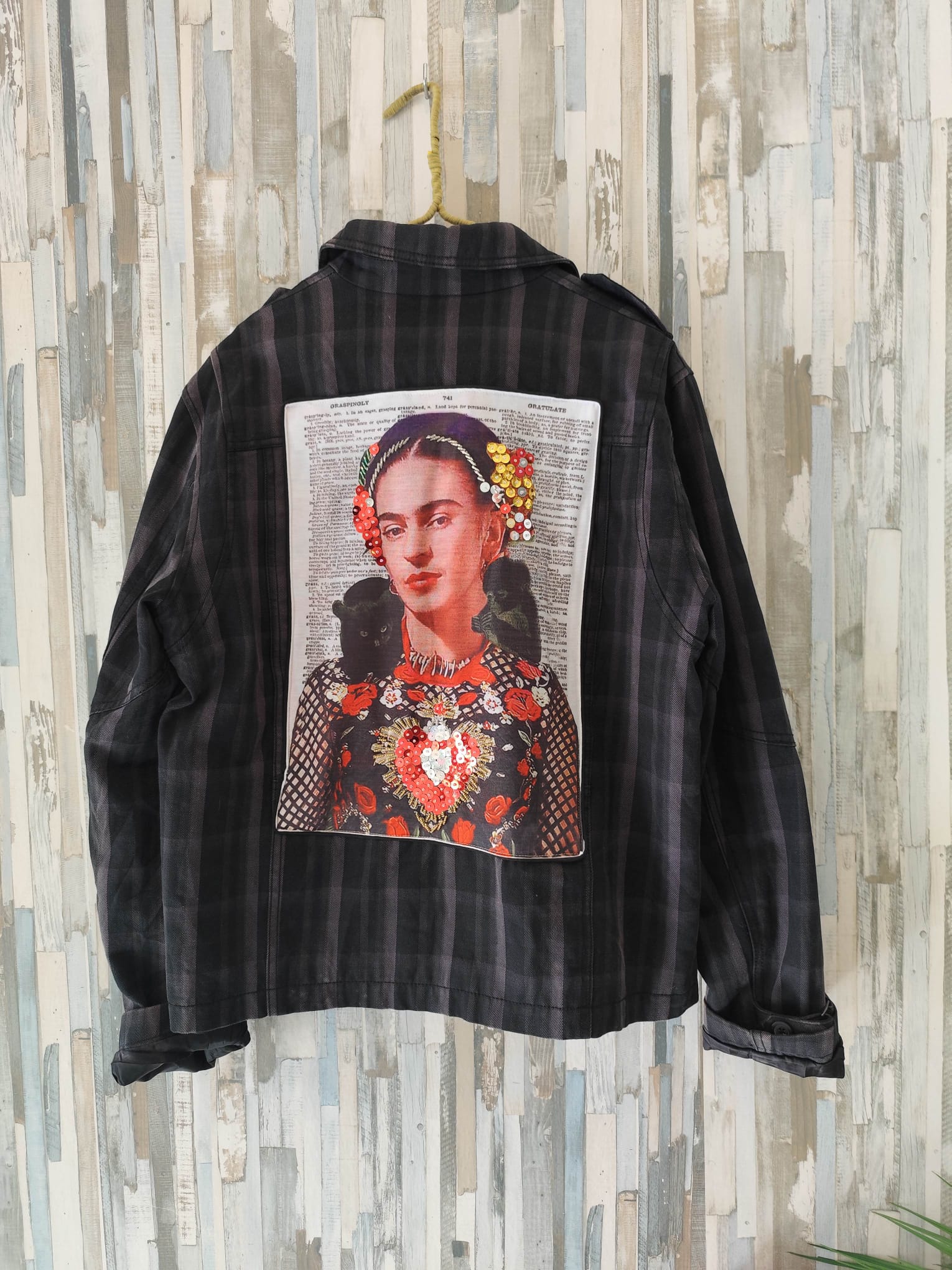 IMG-20250625-WA0049 CHAQUETA VAQUERA EXCLUSIVA FRIDA KAHLO BLACK CATS Maitea